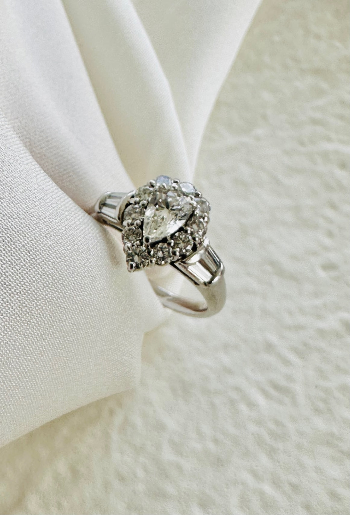 Pear Shaped Diamond Ring