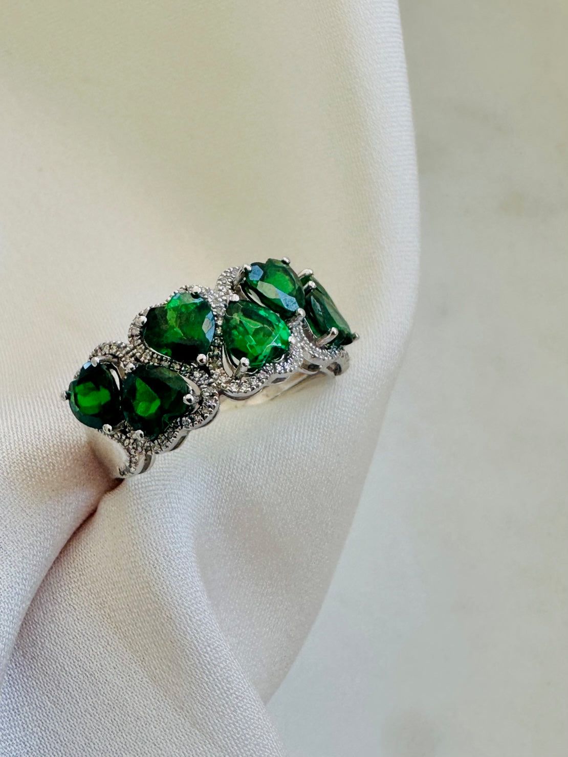 Tsavorite Garnet Diamond Ring