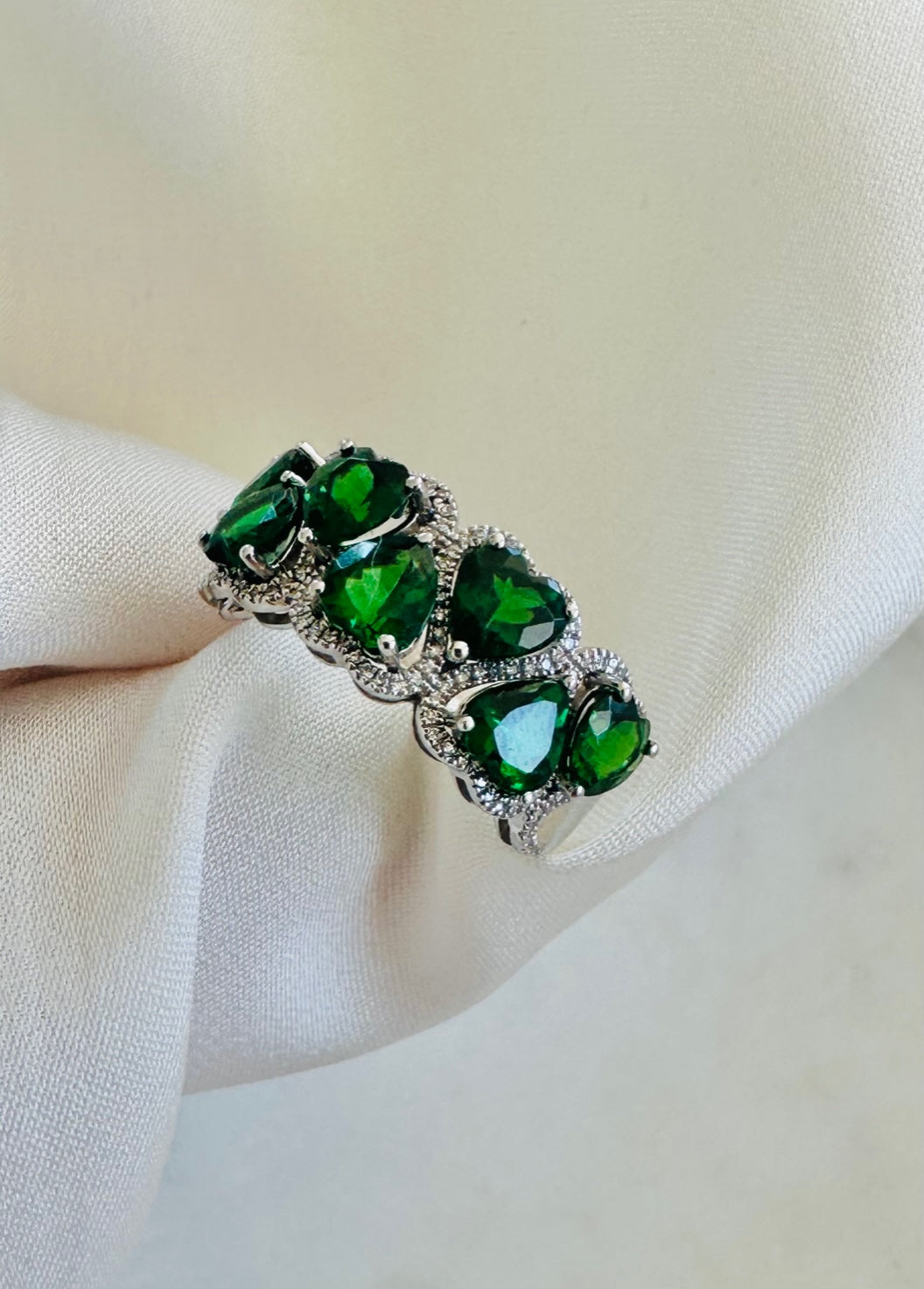 Tsavorite Garnet Diamond Ring