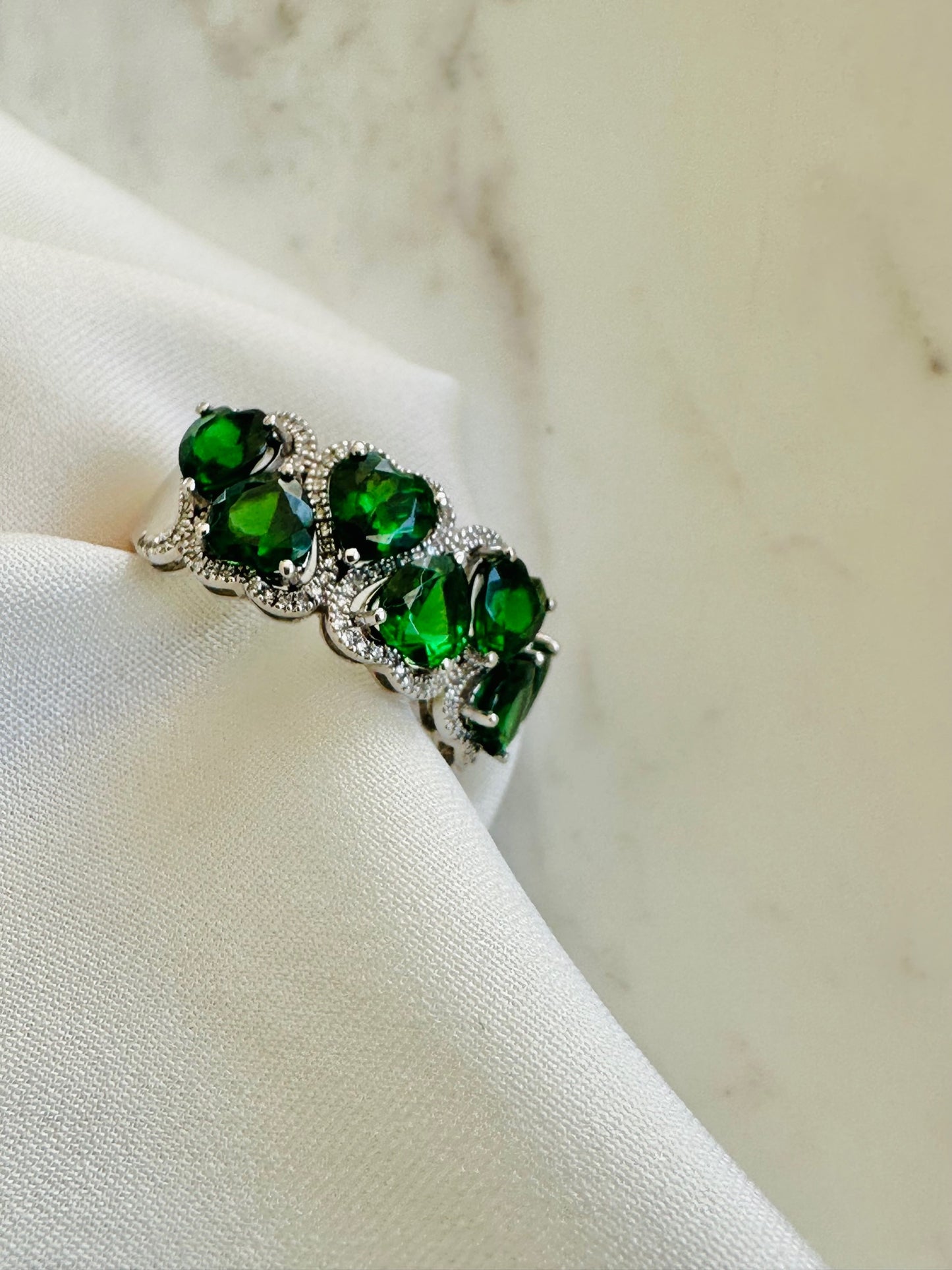 Tsavorite Garnet Diamond Ring