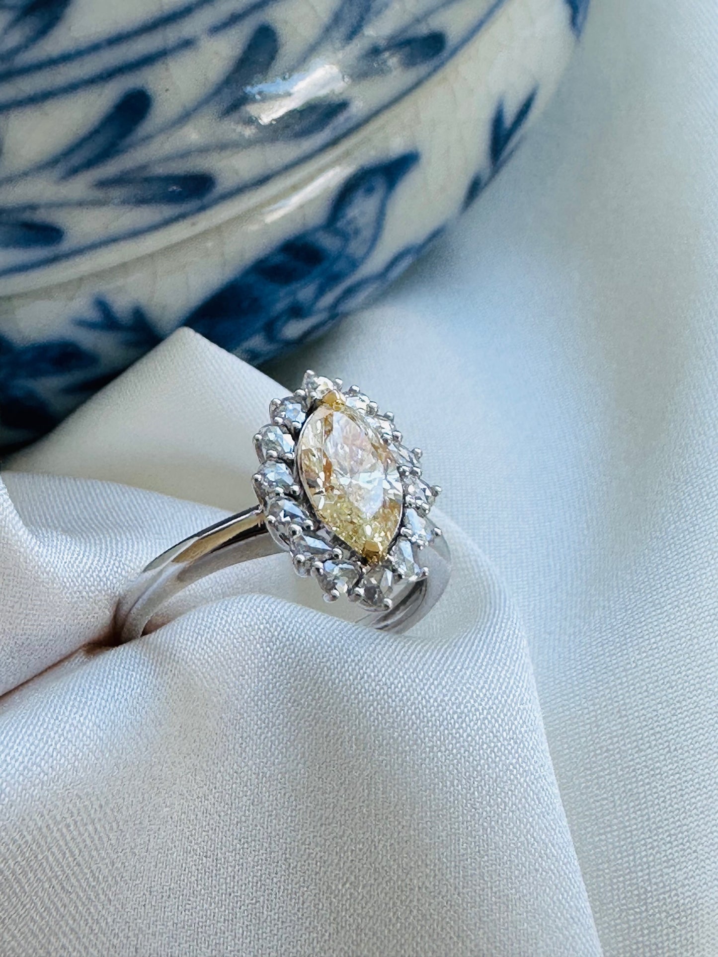 Yellow Marquise Diamond Ring