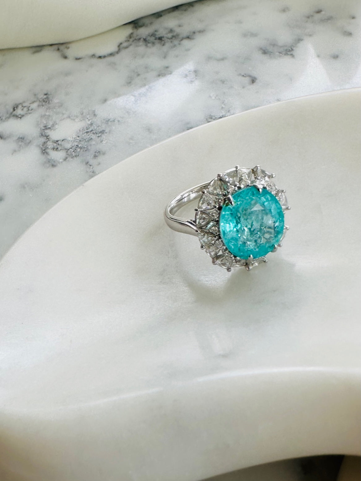 Paraiba Tourmaline Diamond Ring