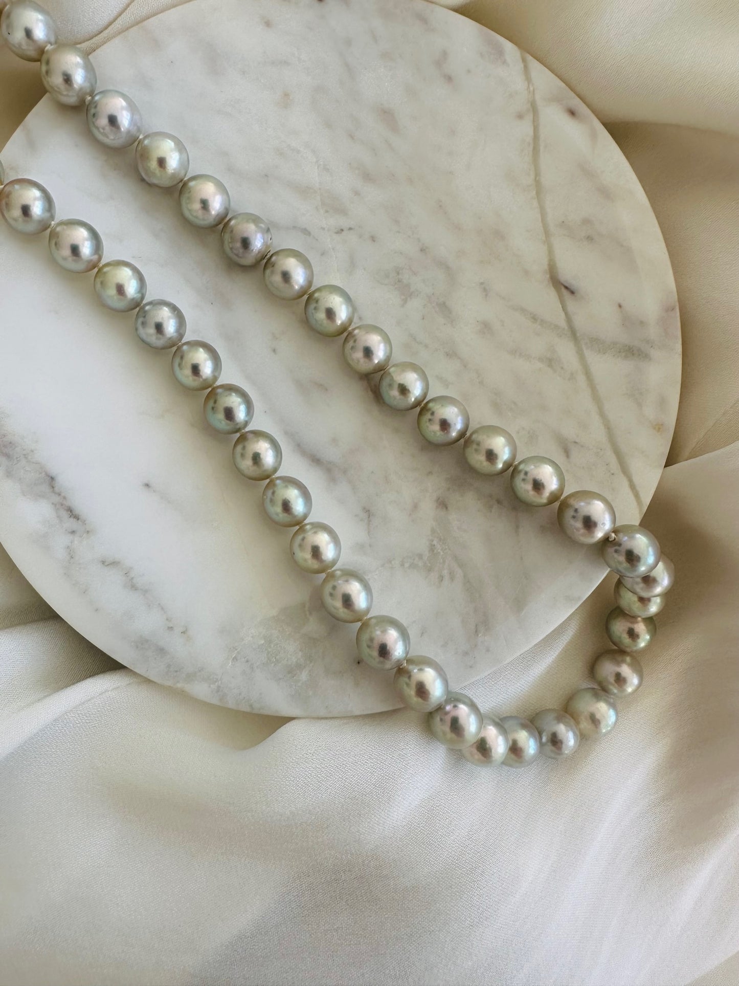 Blue Rose Akoya Pearl Necklace