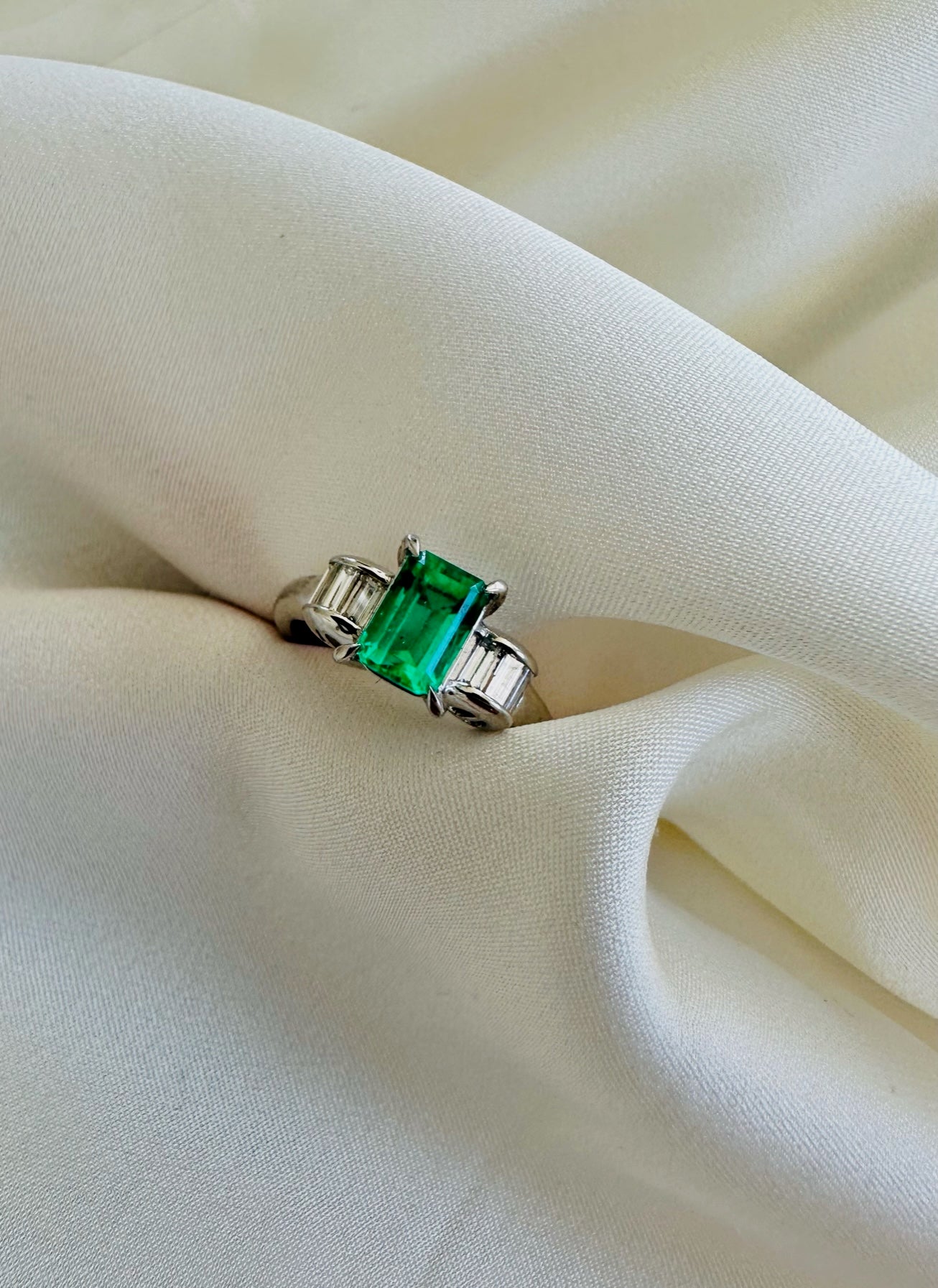 Emerald and Diamond Ring