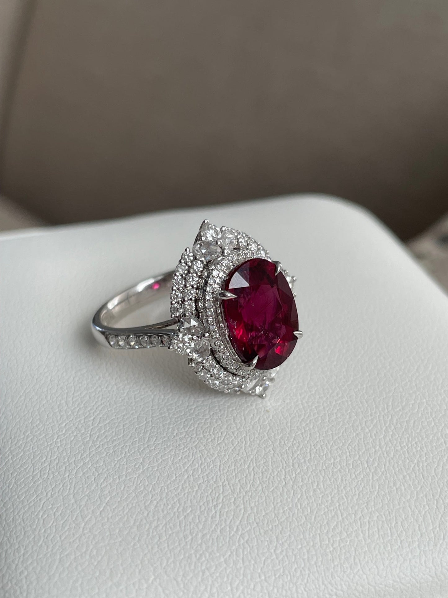 Rubellite Tourmaline Diamond Ring